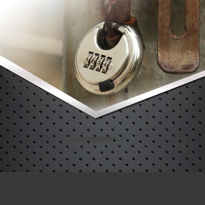 Security Padlock 4 Digits Waterproof Resettable Combination Lock Stainless Steel