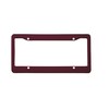 Solid Maroon Plastic License Plate Frame