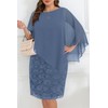 Women Mother Bride Dresses Plus Size Dusty Blue Wedding Guest
