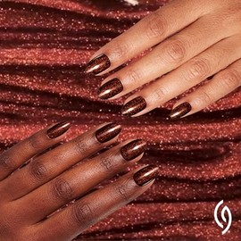 CHINA GLAZE Esmalte de Uñas Golden Acorn, Brillo de bronce cobre, Color de Alta Pigmentación, acabado brillante, secado rápido, resistente al astillad