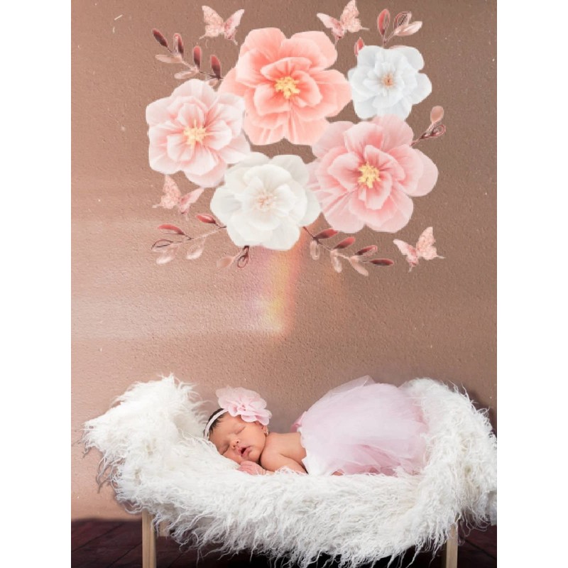 Bg3 Giant Flowers, Birthday Decorations, Simple, Half Birthday Decorations, Paper