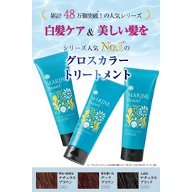 Marine Beaute Z29E049 Gloss Color Treatment (Dark Bouuran), Moisturizing, Hari, Gloss, Damage, Repair, Color Care, Gray Hair Care, Leave Time 3 Minutes, Color Treatment, Once a Week