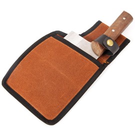 Cleaver Sheath,Universal Wide Knife Protectors,Durable Butcher Chef Knife Edge Guards,Heavy Duty Cleaver Covers Cleavers Sleeve Holds Your Meat Cleavers Up To 10”Long And 5”Width (Coffee)