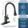 FORIOUS Black LED Kitchen Faucet with Pull Down Sprayer, High