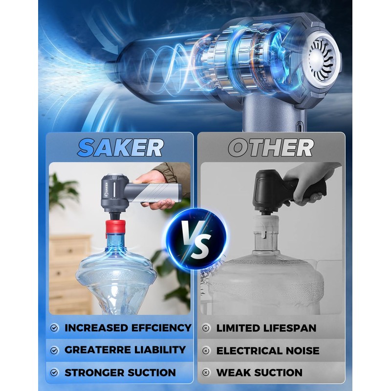 Saker Car Vacuum Portable Cordless, Foldable Mini Handheld Vacuum Cordless