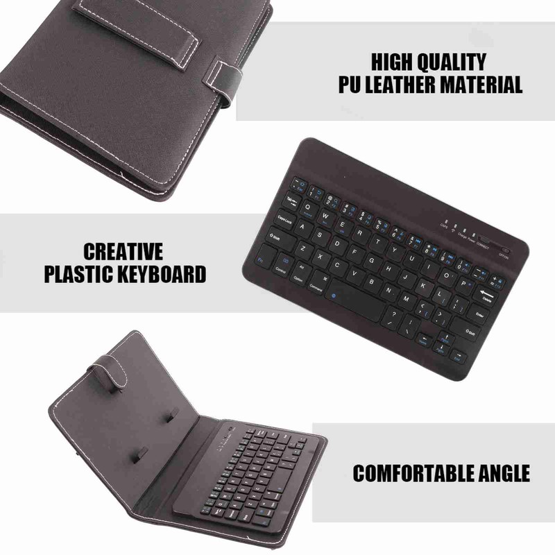 Universal Wireless Bluetooth Keyboard Flip Case Cover with Stand for