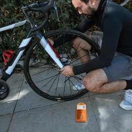 GENÉRICO Kit De Parches Para Llantas De Bicicleta - Kit De Reparación De Pinchazos De Bicicleta Portátil De 17 Piezas Con Palancas De Neumáticos Y Parches, Herramientas De Reparación Plana