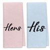 Dibor Love Quote His and Hers Bath Towels,Pink Blue Decorative