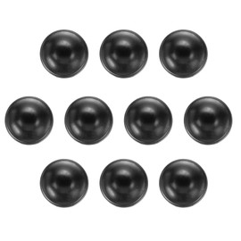 sourcing map 10pcs 28L Metal Round Buttons 18mm 11/16" Zinc Alloy Shank Mushroom Type Craft Replacement Sewing Buttons for Clothing Decoration DIY Accessories, Matt Black