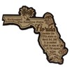 Printtoo USA Florida State Map Wooden Magnet Souvenir Fridge Magnet