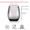 KX-WARE Unbreakable 18-ounce Acrylic Stemless Wine Glasses All Purpose Plastic