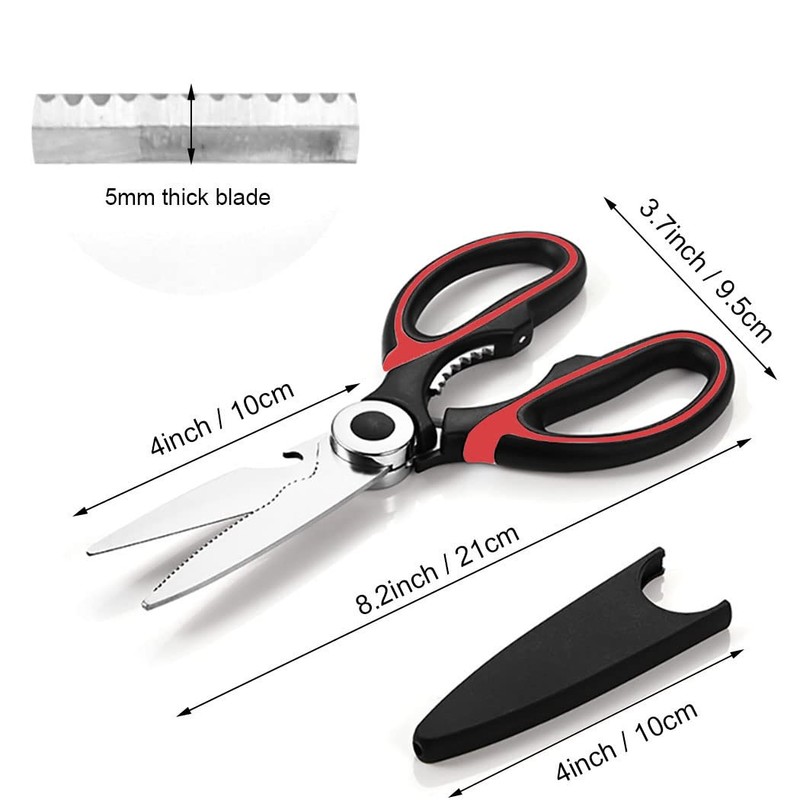 Poultry Scissors, Kitchen Scissors, Stainless Steel, Multi-Purpose Household Scissors, Scissors
