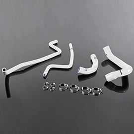 G-PLUS Silicone Radiator Hose Kit Compatible with Jeep Wrangler Tj 4.0L 1997-2001, White