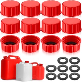 Beeveer 12 Pcs 5 Gallon Gas Can Cap Replacement Coarse Thread Gas Caps Portable Plastic Gas Can Cap Gas Can Spout Replacement for Better Sealing Standard Water Gas Racing Jugs Cans Cap