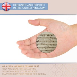 Destination Vinyl ltd Magnet for Refrigerator, Fridge - Old Muscial Sheet Music Songs Musician Retro for Office, Cabinet and Whiteboard, Magnetic Stickers, 45920