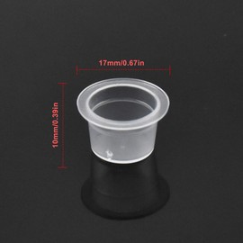 100pcs Ink Caps, Medium Ink Cups for Tattoo, Plastic Glue Cup Lash Glue Holder for Eyelash Extensions, Nail Art