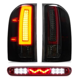 Tresound Tail Light + 3rd Third Brake Cargo Lamp for Chevy Silverado 1500 07-13, 2500HD & 3500HD 07-14, GMC Sierra 3500HD 08-14, High Mount Stop Light Rear LED Taillight, GM2800207 GM2801207