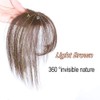 Invisible Human Hair Toppers For Women 3D Air Bangs Hair