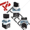 APIELE (Pack of 2) 22mm 3 Position Selector Switch Maintained