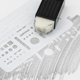 Radite LDTI-TEP-15 Letter Eraser Template TECHNICAL ERASER PLATE WHITE