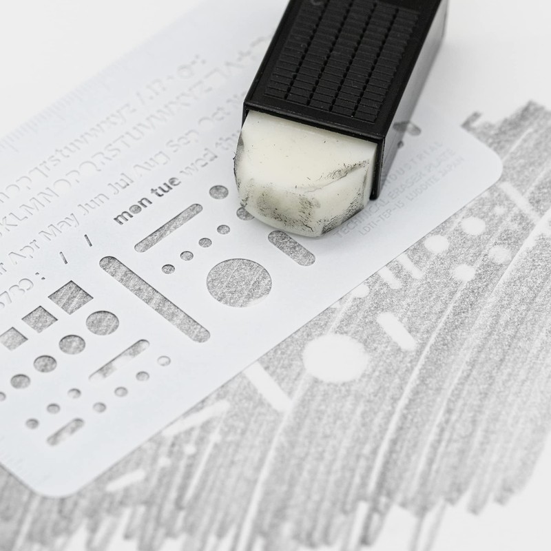 Radite LDTI-TEP-15 Letter Eraser Template TECHNICAL ERASER PLATE WHITE