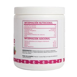 Colágeno Hidrolizado + Ácido Hialurónico + Vitamina C + Biotina +Vitamina E | 500 gramos | 50 Porciones | Sabor Frutos Rojos | Sin Azúcar | Bemestar W