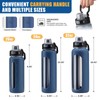 Kodrine 24oz Glass Water Bottle With Straw and 2 Lids,