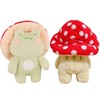 XSHYE Frog Plush Cute Frog Mushroom Hat Stuffed Animals Kawaii
