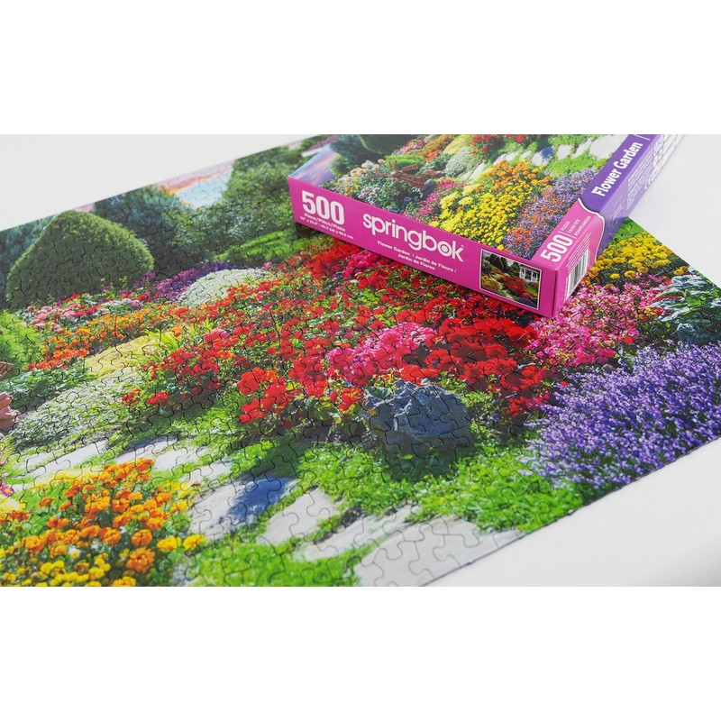 Springbok Flower Garden 500 Piece Puzzle for Adults - Featuring