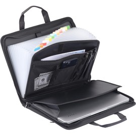 KJKVIVH Plastic Accordion File Storage Device with 26 Pockets, Expandable Folder with Handle