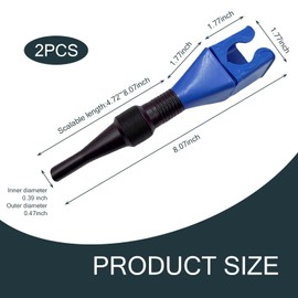 Sumjig 2 PCS Car Flexible Oil Draining Funnel, 8.07" x 1.77" Plastic Foldable Hands-Free Fueling Funnel, 4.72"-8.07" Retractable Portable Multi-Function Accessory, for Most Cars, Motorcycles (Blue)