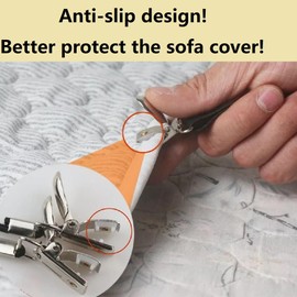 Yoovat Couch Cushion Covers Holder Straps Sofa Couch Covers Sofa Slipcover Holder Clips 10 to 60in(25-160cm) Adjustable Elastic Straps for Sofa Covers Cushion (4 Pcs Black)