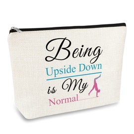 Gymnastics Gifts Gymnast Gifts Makeup Bag for Women Girls Gymnast Inspirational Gift Gymnastics Team Gifts Cosmetic Pouch Gymnastic Coach Gift Birthday Graduation Gift for Sister Daughter Friend