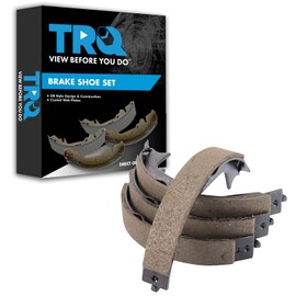 TRQ Rear Parking Brake Shoe Set Compatible with 2009 Volvo S60 1999-2009 S80 2003-2005 XC70 2003-2014 XC90