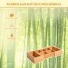 HOMCOM Storage Box Drawers Organiser Extendable Bamboo Natural 24.6 x