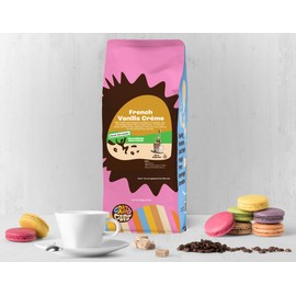 Crazy Cups Decaf Flavored Ground Coffee, French Vanilla Crème, Brew Hot or Iced Coffee, 10 Oz Bags, 3 Pack