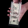 100 Pack Paper Money Holders with Plastic Storage Case, Clear