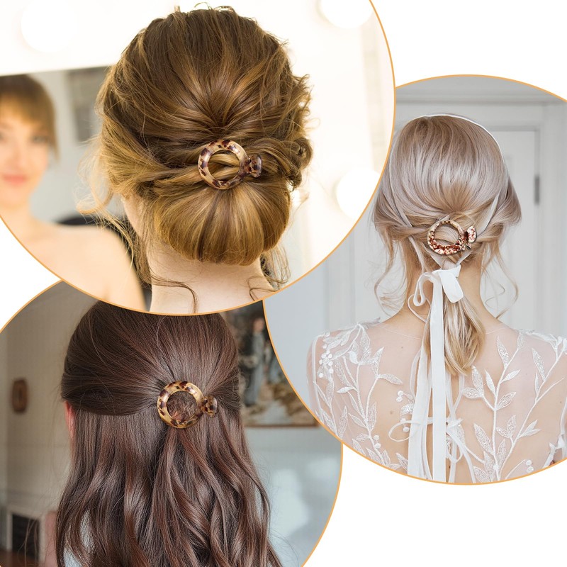 Heclia 2PCS Non Slip Flat Hair Claw Flat Hairclips for