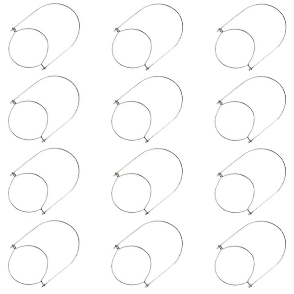 Decorman 12 Pack Stainless Steel Wire Handles (Handle-Ease) Mason Jar