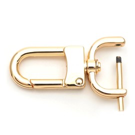 CRAFTMEMORE 2pcs Detachable Snap Hook Swivel Clasp w/Screw Bar VT99 Bag Strap Hardware Replacement (1 Inch, Gold)