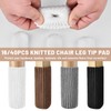 16 PCS White Furniture Leg Socks - Knitted Chair Leg