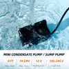 Automatic Small Sump Pump with Water Sensor, 8 FT Lift