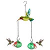 Hand Blown Glass Hummingbird Feeder–Unique Hummingbird Feeders for Outdoors Hanging