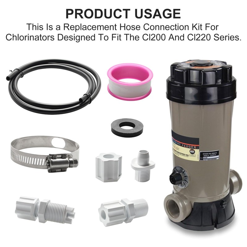 Screw Man CL200 Offline Chlorinator Hose Swimming Pool Tubing Connection