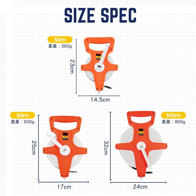 Krovat Tape Measure 30M Tape Measure Meter Feet Display Distance