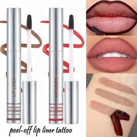 3 PCS Peel Off Lip Liner, Long Wear Tattoo Lip Stain Peel Off, Matte Finish, Long Lasting, Waterproof Peel off Lip Liner Stain (1#2#3#, M)