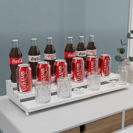 Jojocross Spice Rack Organizer for Cabinet, 3 Tier Expandable Spices Storage, Great for Kitchen Cabinets, Cupboard,Pantry and Countertop More 2 Packs/White