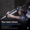 SolidWork Caulk Gun for Professional & Drip-Free Use with Ergonomic