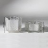 Letine 10pcs Frosted Silver Ribbed Star Candle Cups - Assorted