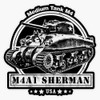M4A1 Sherman Tank Window Bumper Sticker Decal 5"